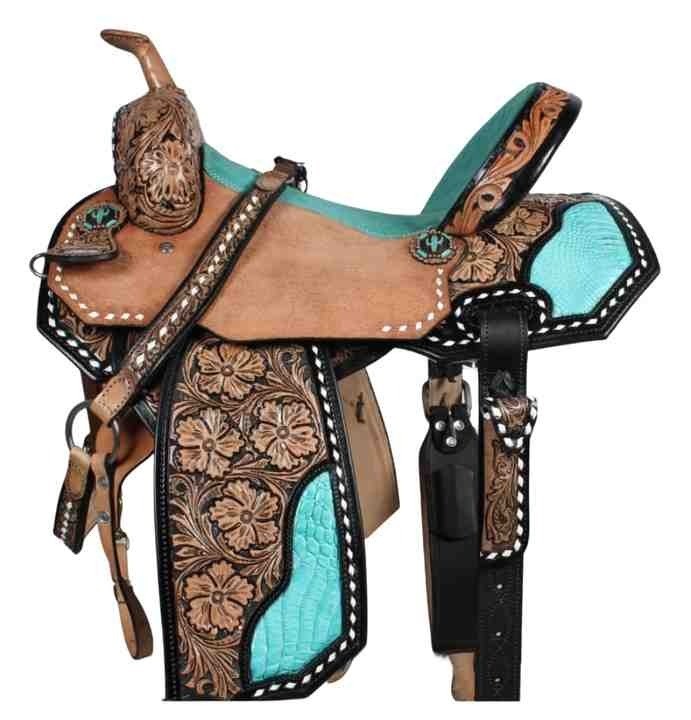Leather Horse Saddle Barrel Racing Western Wooden Tree Racer Trail Equestrian