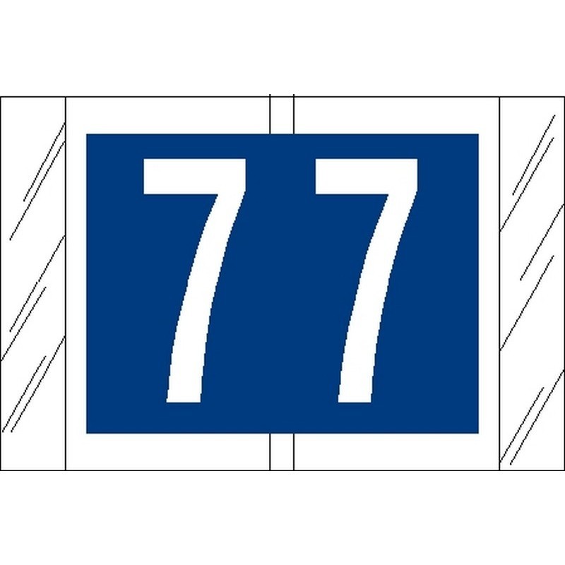 Tabbies Compatible "7" Numeric Labels, Laminated Stock, 1" X 1-1/2" Individual