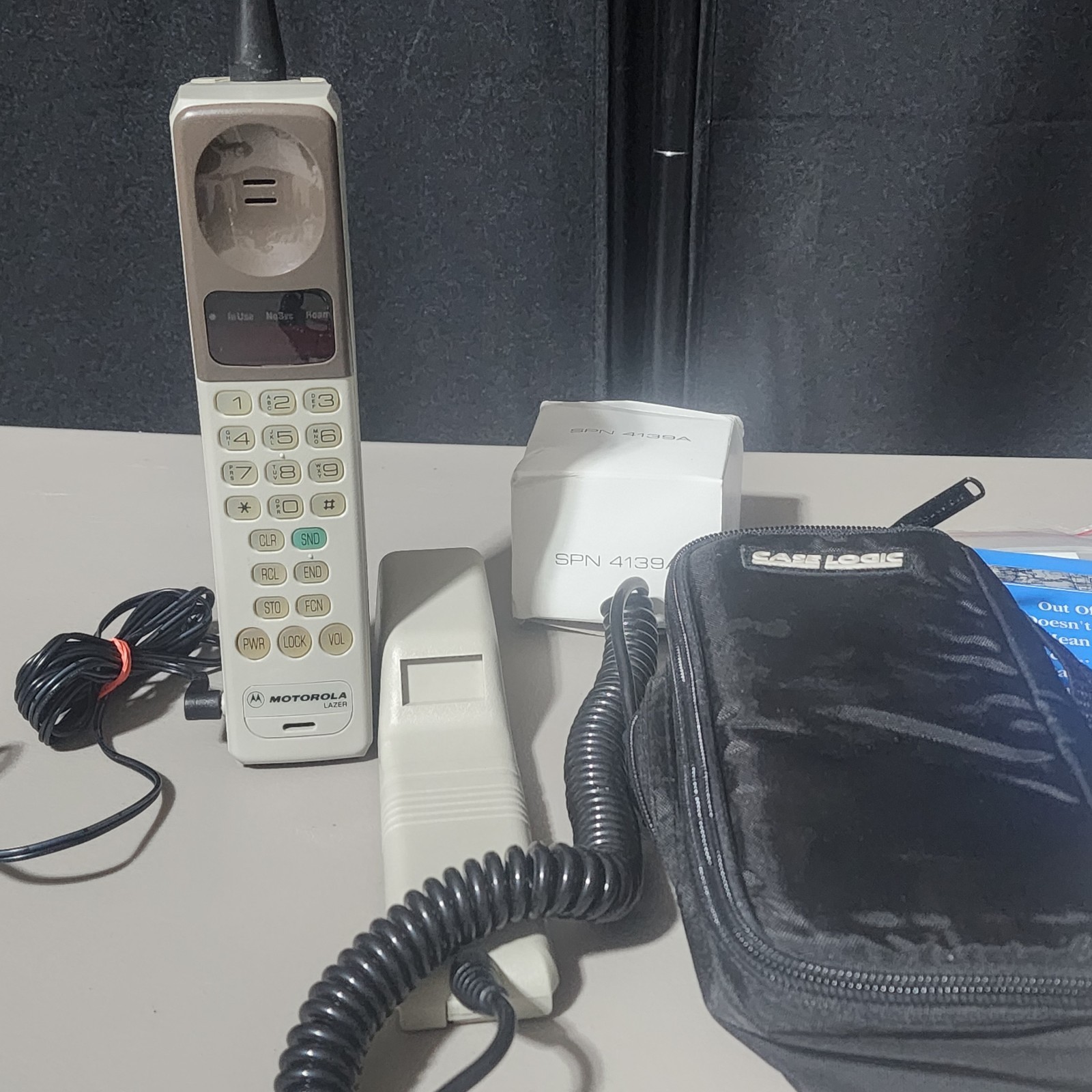 Vintage Motorola DynaTAC Thick Brick LAZER Cellphone Tested  Turns On