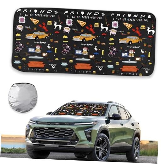 Car Windshield Sunshade,Funny Fans Love Merchandise,Friendly Car 