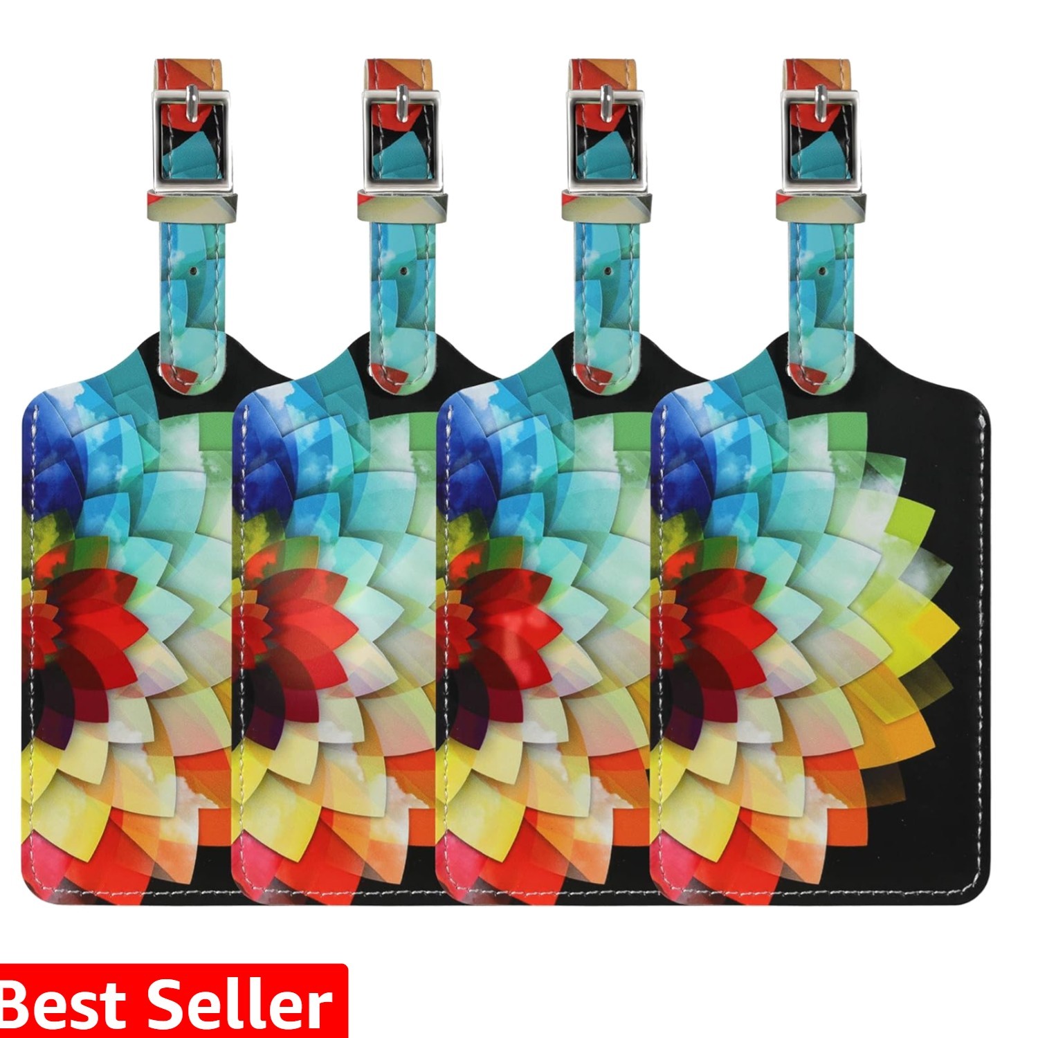 4 Pack Luggage Tag for Suitcases TSA Approved, Leather Suitcase Tags Identifi...