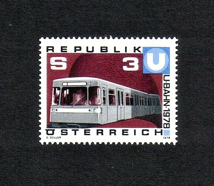 Austria 1978 Vienna Underground Railway single-value set (SG 1800) MNH