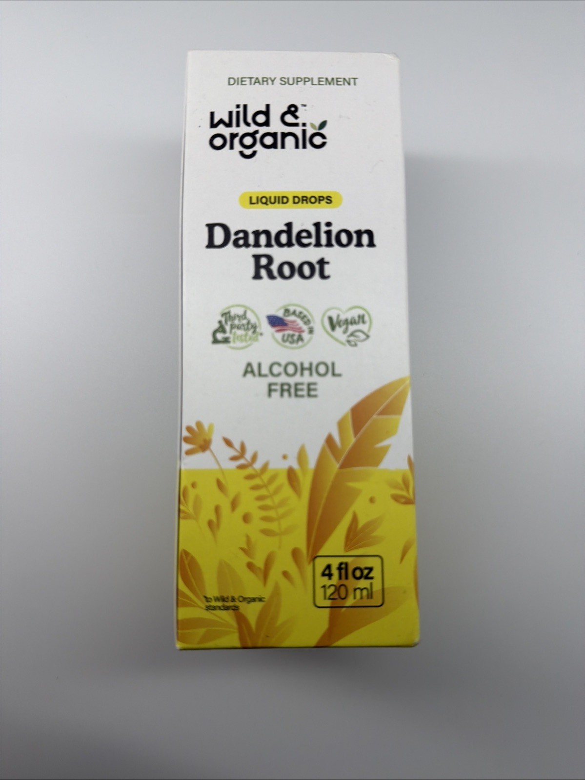 Wild & Organic Dandelion Root Extract Drops - Liver 4 Fl Oz (Pack of 1) 