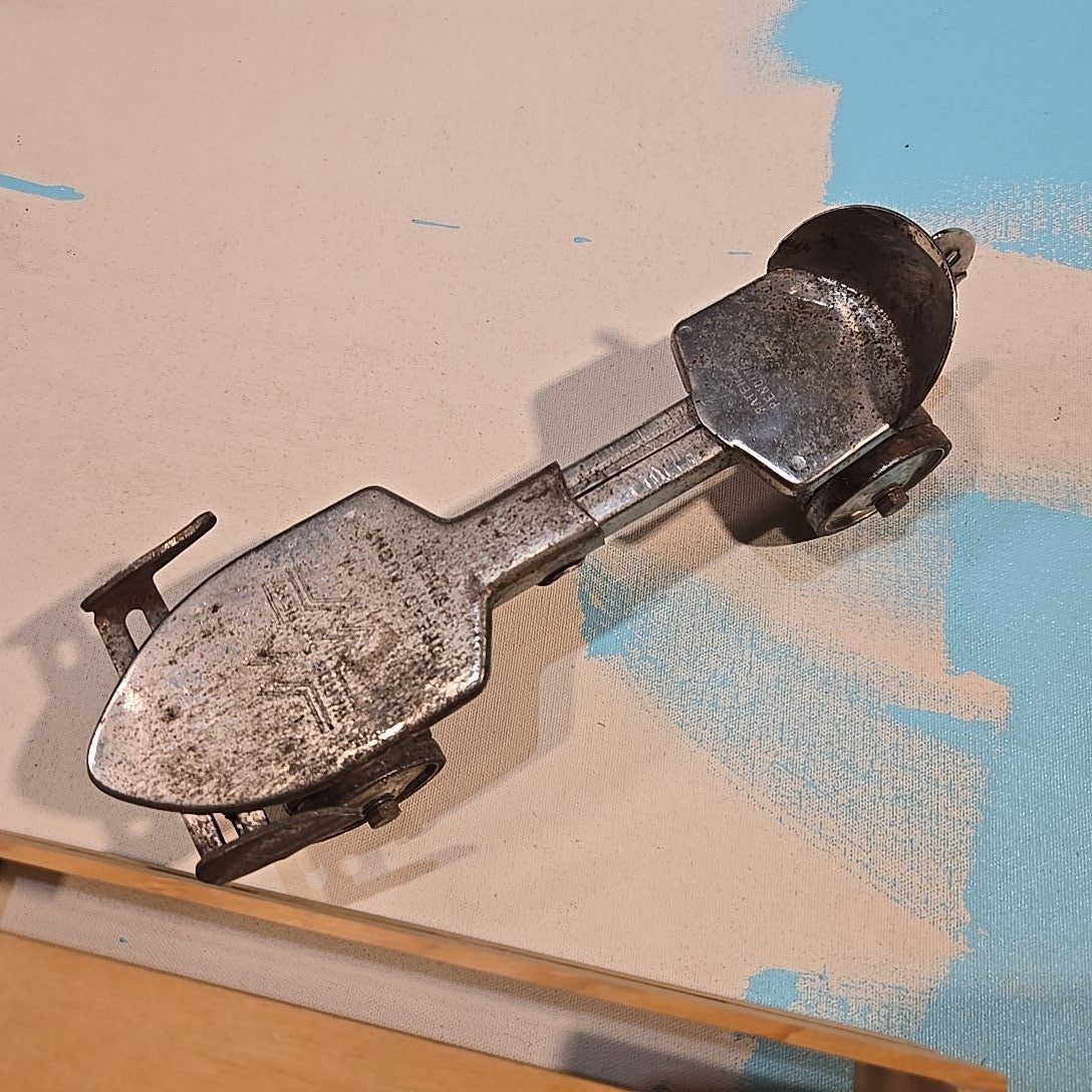 VTG Ward's Supreme Dread Naught Clamp-On Roller Skate Single Steel 1930s Antique