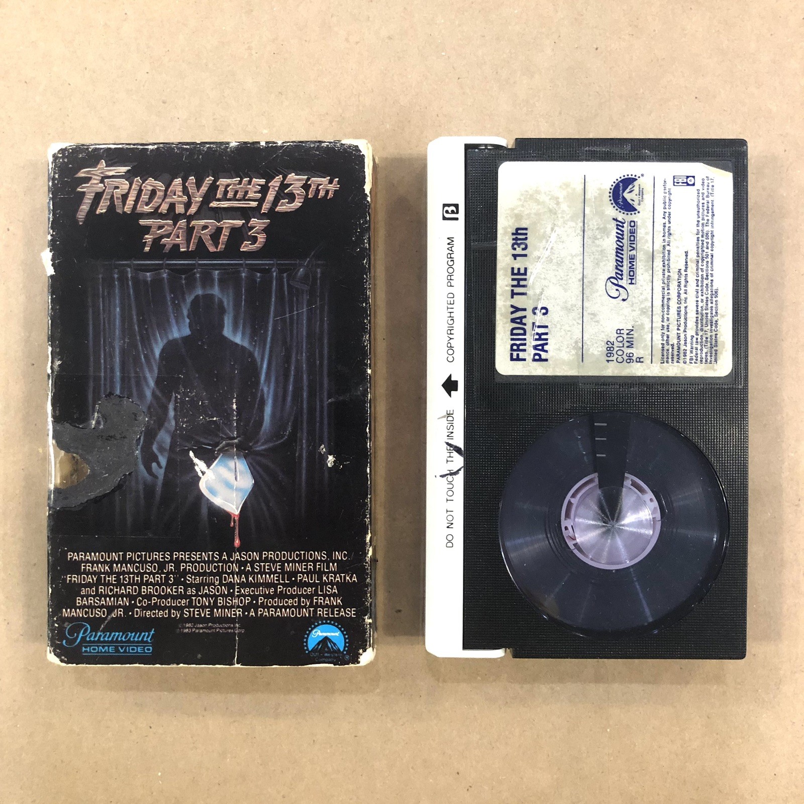 FRIDAY THE 13th part 3(1982)BETA Tape-Paramount-Horror R-Jason Voorhees-working