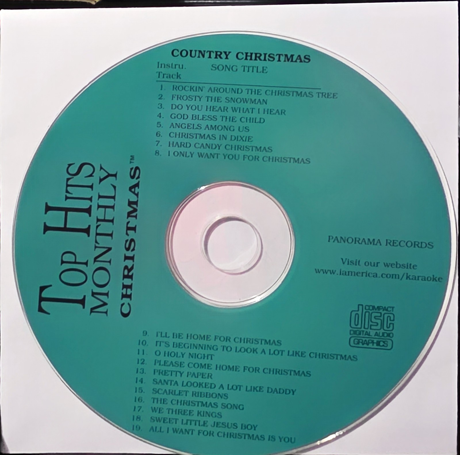 COUNTRY CHRISTMAS    TOP HITS       KARAOKE CDG  LOT LONG DRIVE