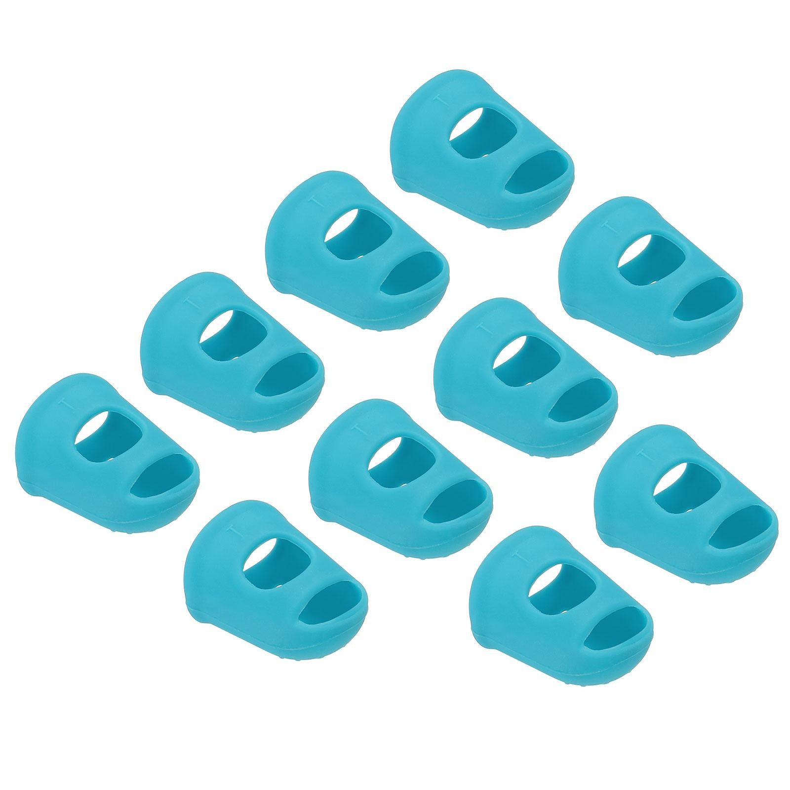 Finger tip protection non-slip fingertips 20 pieces 25mm light blue