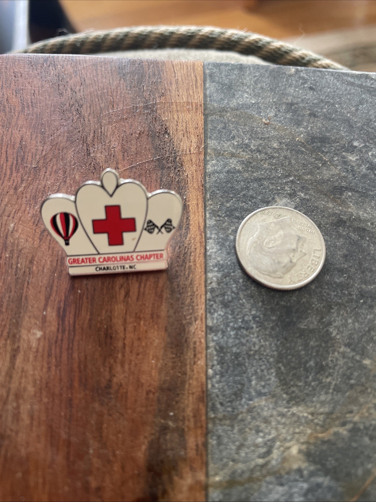 Vintage American Red Cross Pin - Charlotte, NC