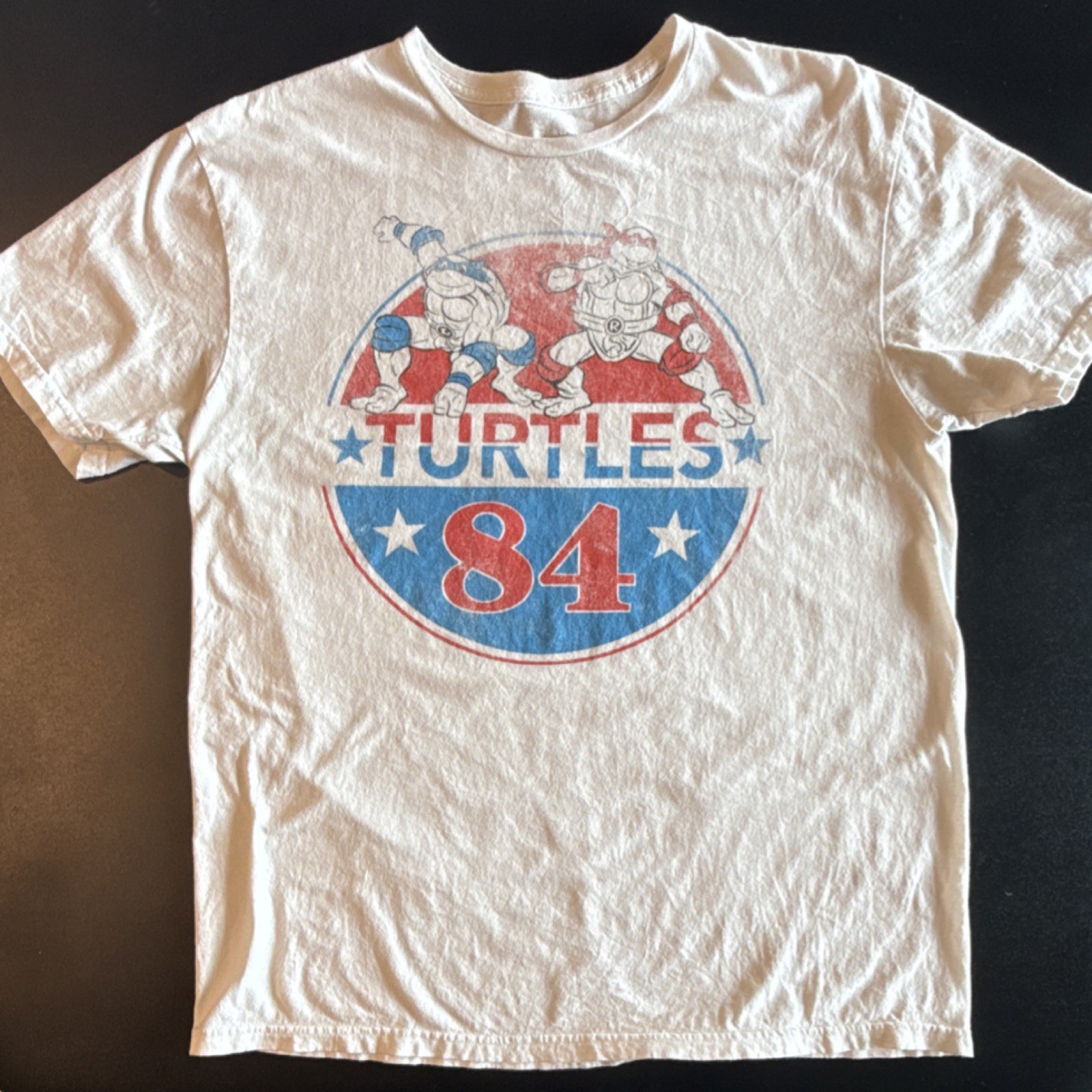 Nickelodeon TMNT 84 Teenage Mutant Ninja Turtles T-Shirt White Large