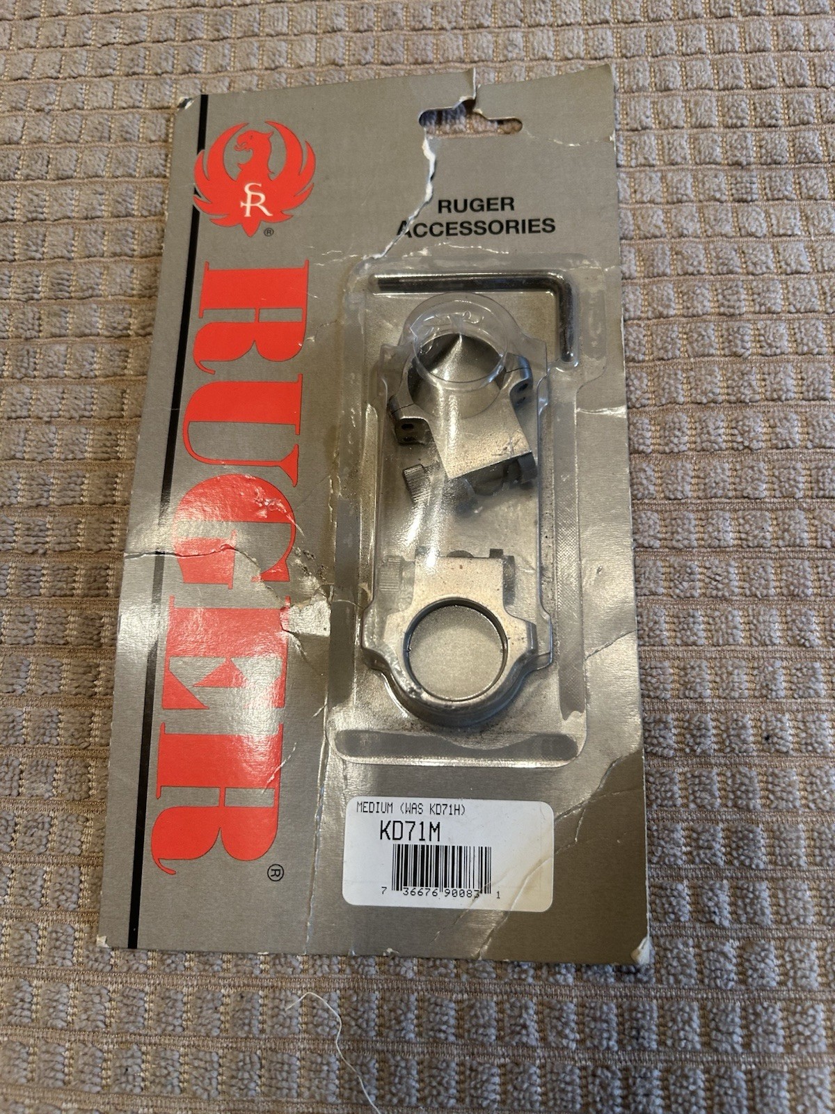 Ruger Stainless Scope Rings-KD71M-New-Damaged Packaging- RedHawk?