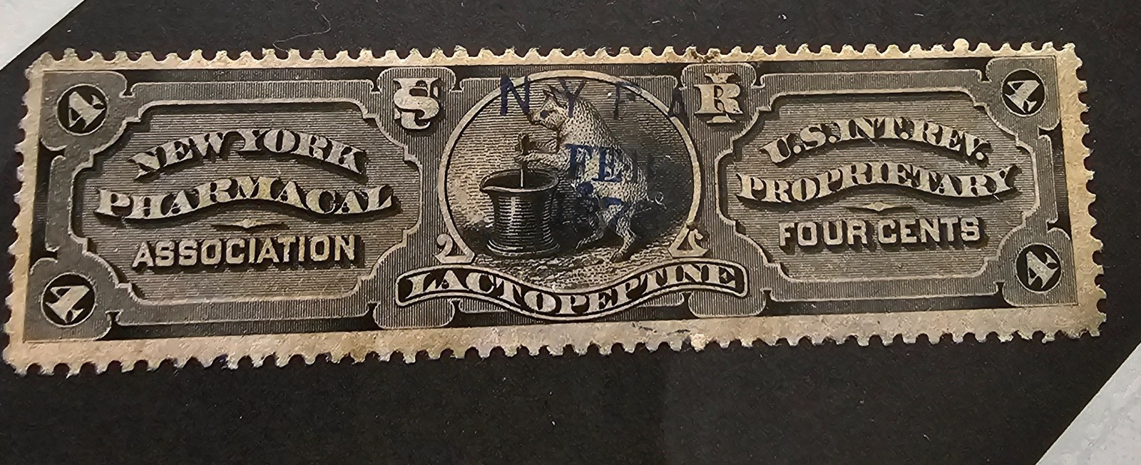 RS 187c  Match & Medicine Stock Liquidation  Pink cat  40.00