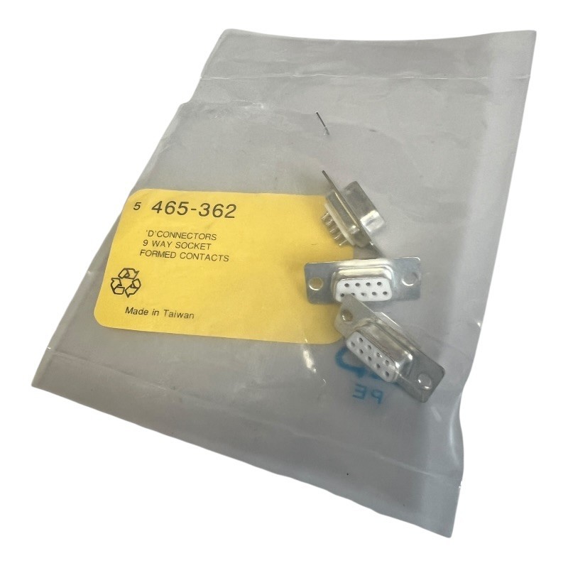 Lot Of 3 RS PRO 465-362 D-Sub 9-Pin Female Straight Connectors