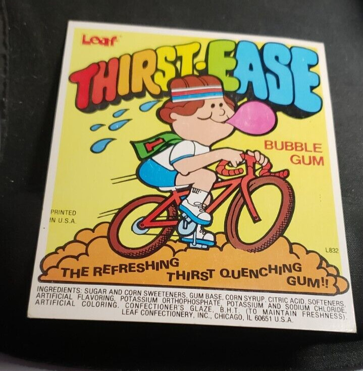 Leaf Thirst Ease Bubble Gum Balls Vending Machine Vintage Display Card