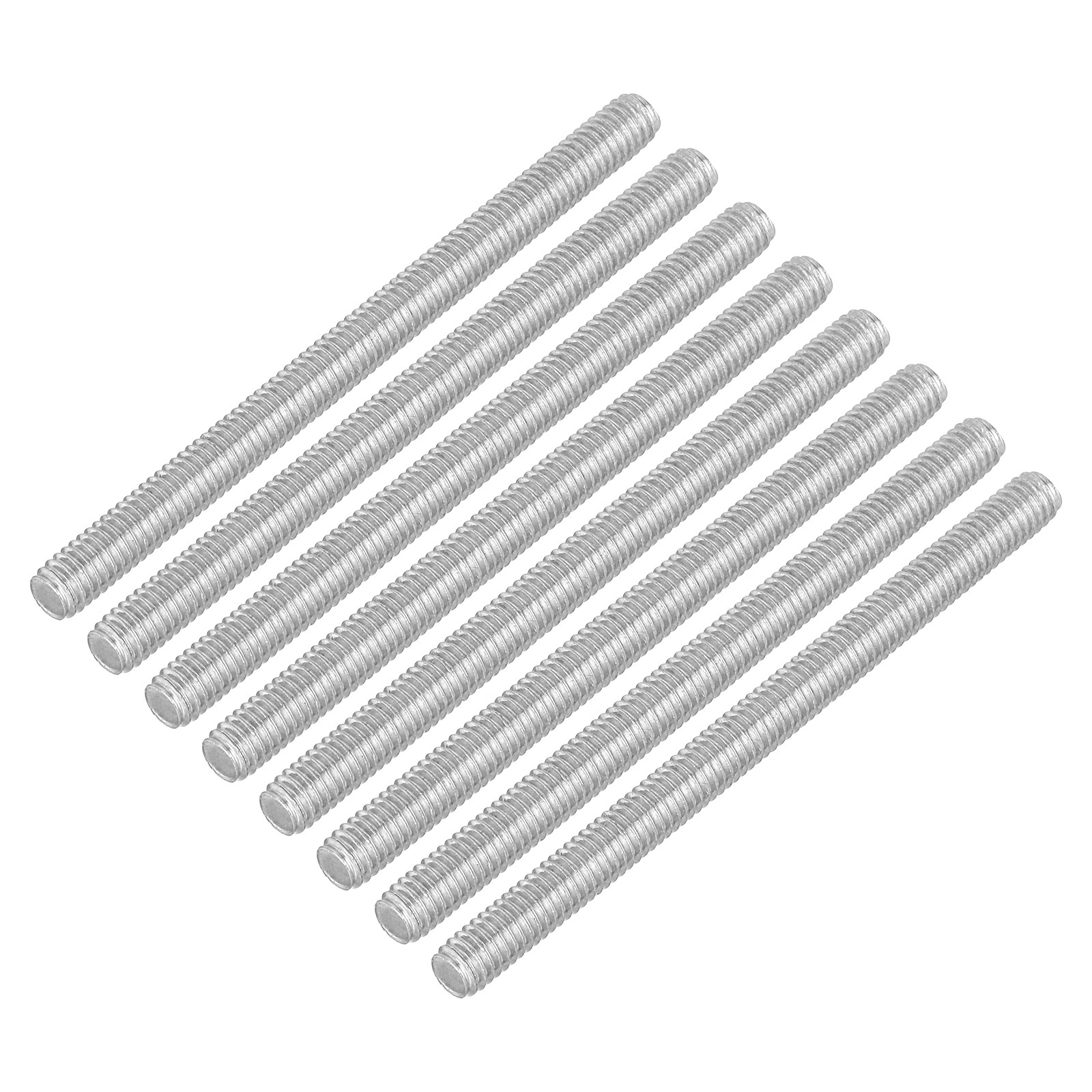 8Pcs M4 x 55mm 0.7mm Pitch 304 Stainless Steel Fully Threaded Rod Bar Studs