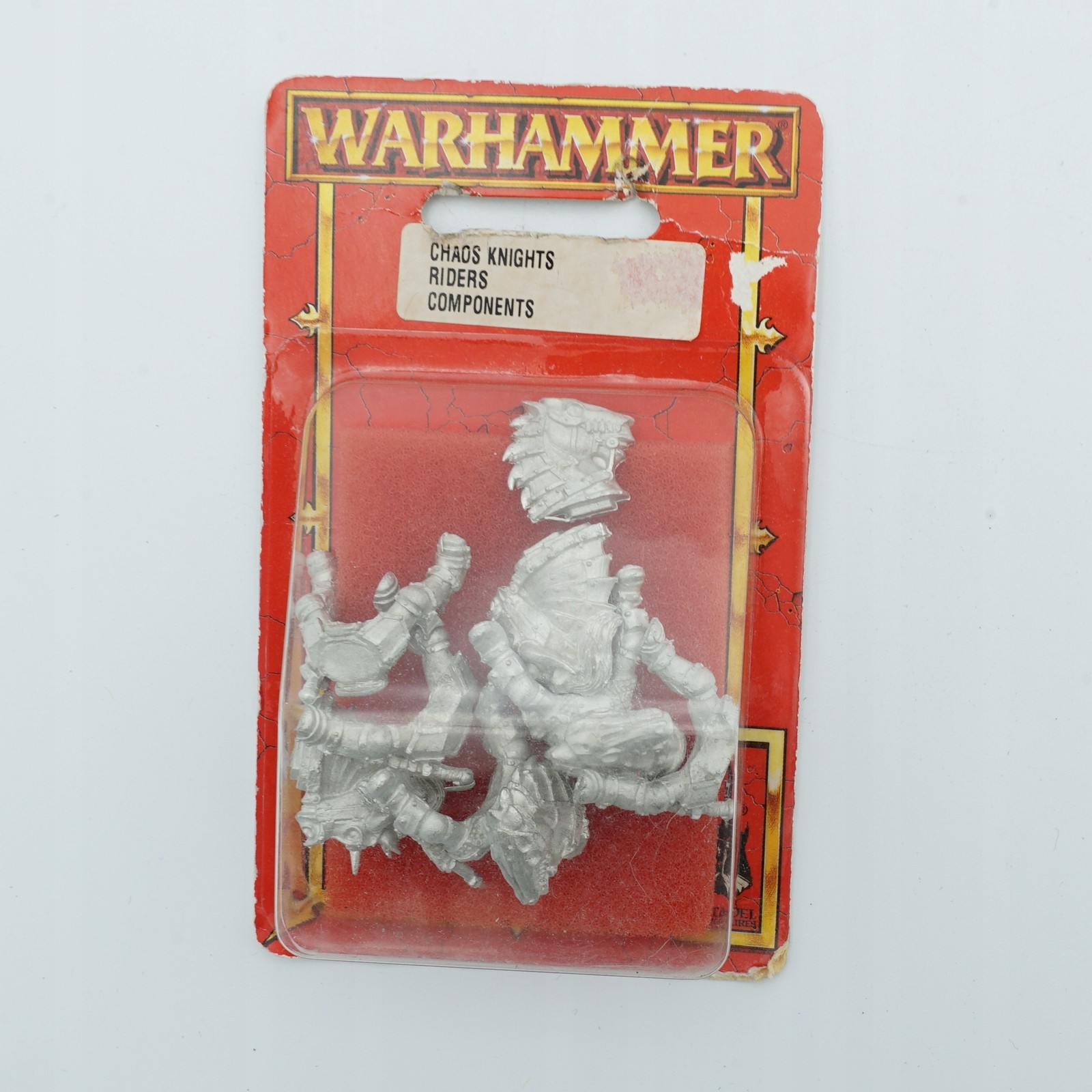 Warhammer Chaos Knights Riders Components blister pack of vintage metal parts
