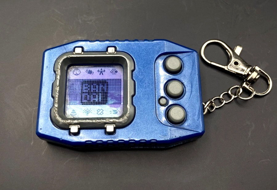 Digimon Pendulum Digivice Ver.1 1998 Blue/Grey Japanese w/Battery - Tested