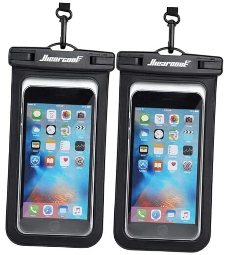  Waterproof Phone Pouch, Universal Case Compatible for iPhone 17 Black & Black