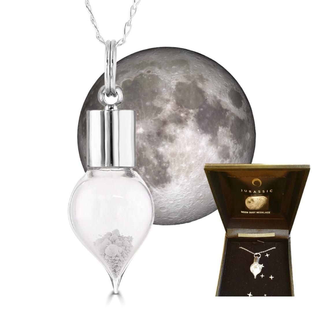 STUNNING Moon Dust Necklace -Wear A Real Piece Of The moon Teardrop Shape