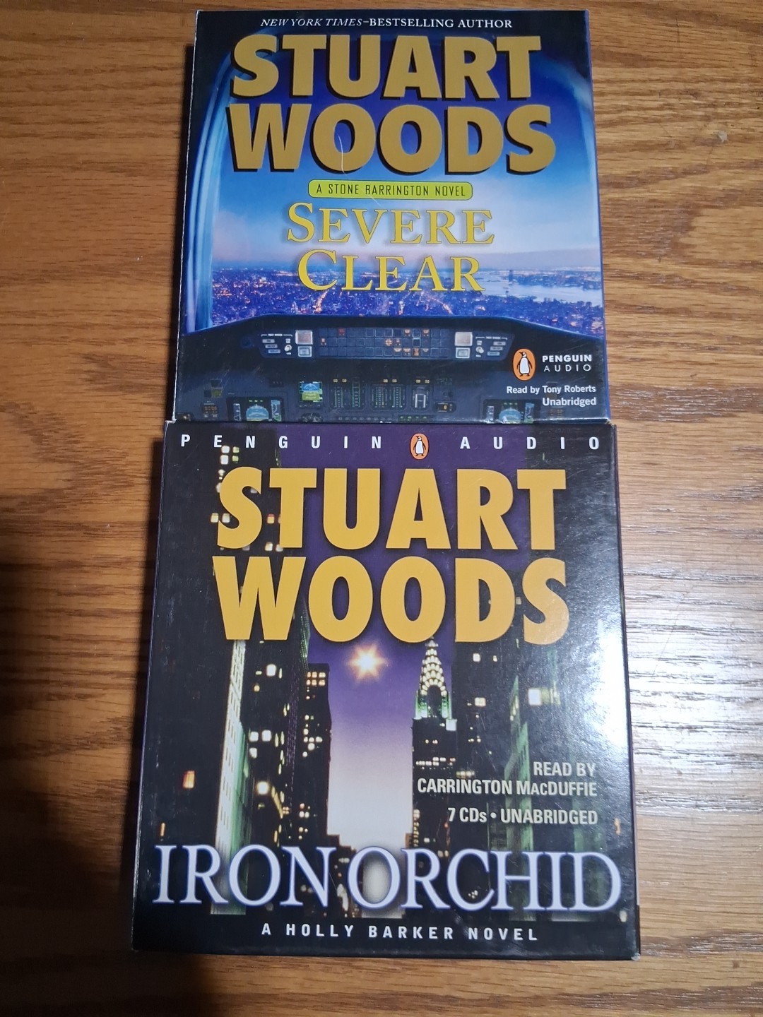 STUART WOODS AUDIO BOOKS on CDs.  2 Books, Unabridged. Barrington - Barker