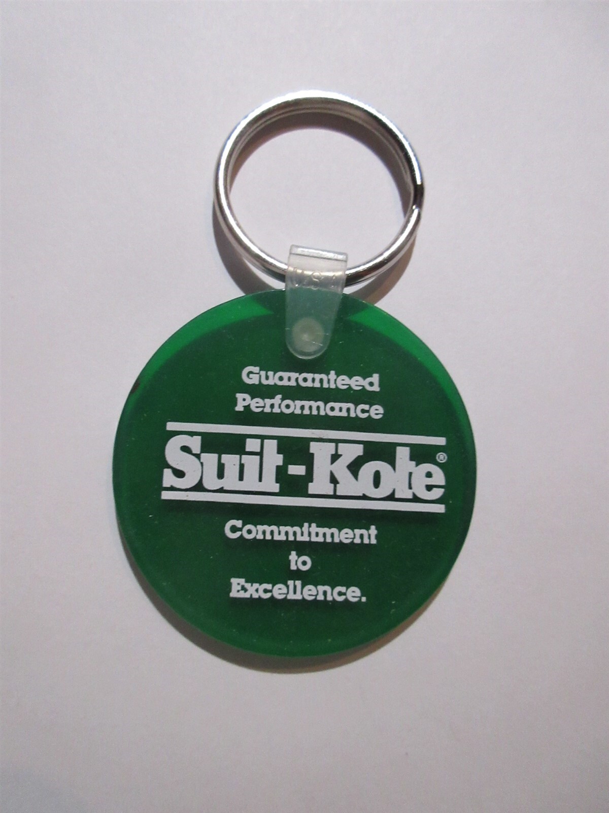SUIT-KOTE Corporation Rubber Keychain Key Ring Vintage Advertising 