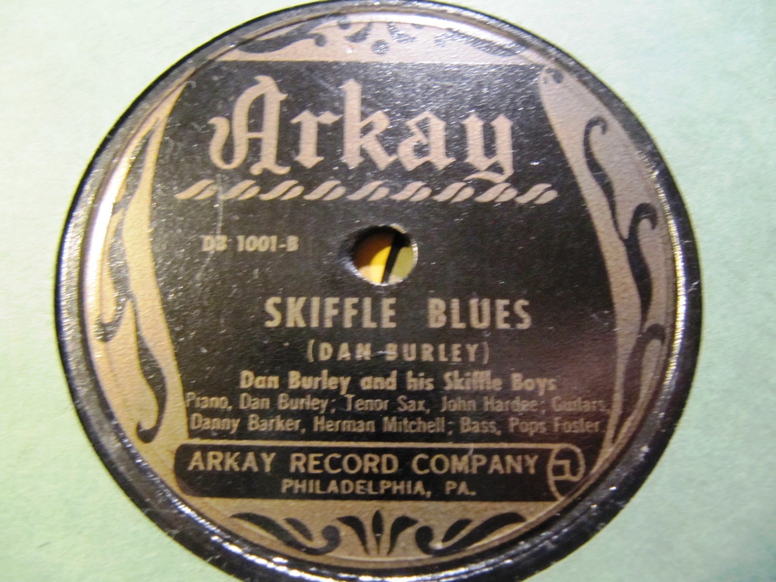 1947 Jazz DAN BURLEY His SKIFFLE BOYS Chicken Shack Shuffle/ Blues ARKAY DB 1001