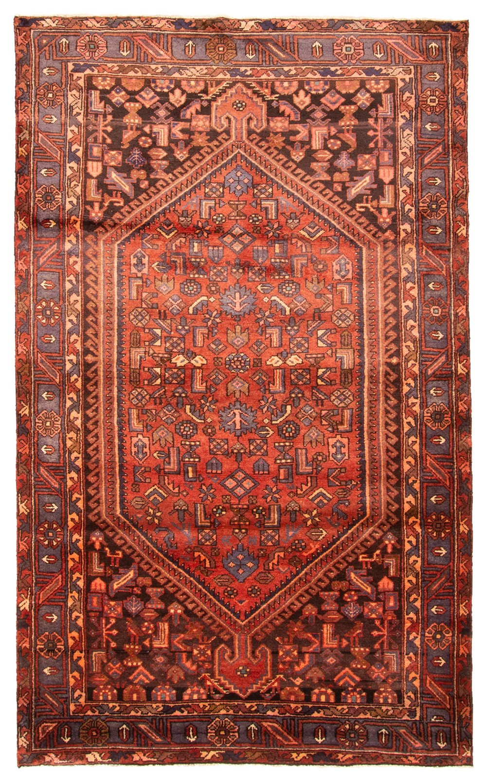 Traditional Vintage Hand-Knotted Area Rug 4'10" x 8'1" Oriental Wool Carpet