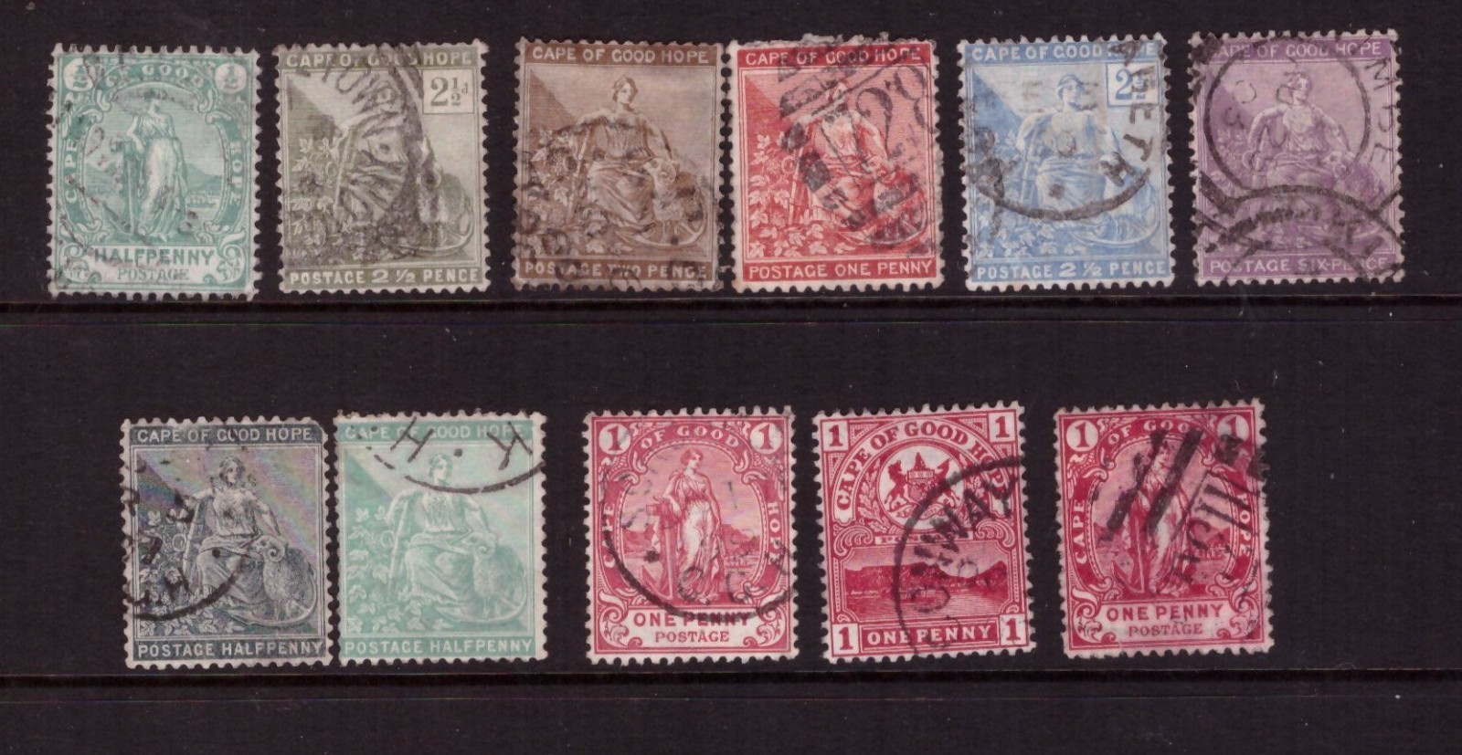 South Africa Cape of Good Hope QV used stamps selection