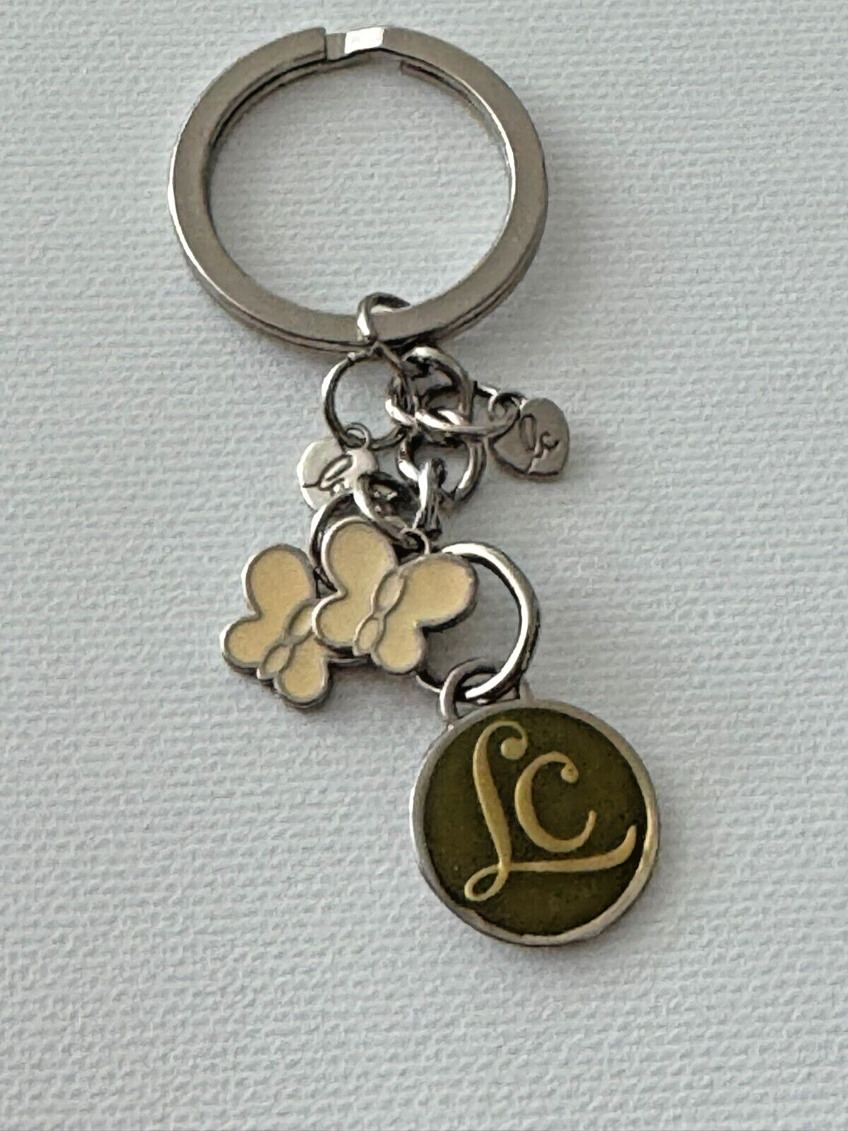 Lauren Conrad Keychain Key Ring Butterfly Silver Tone Women