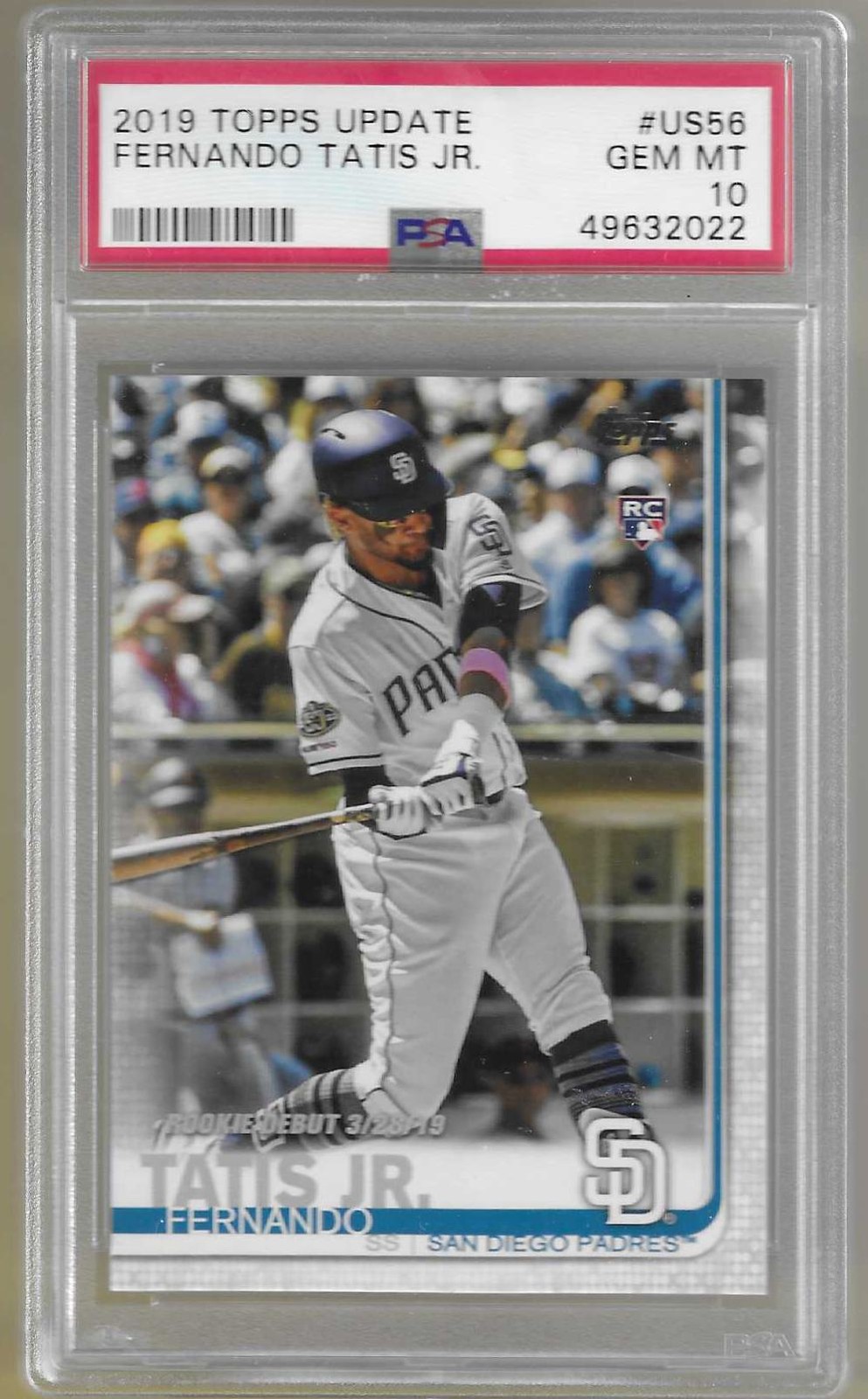 2019 Topps Update Fernando Tatis Jr. Padres RC PSA 10