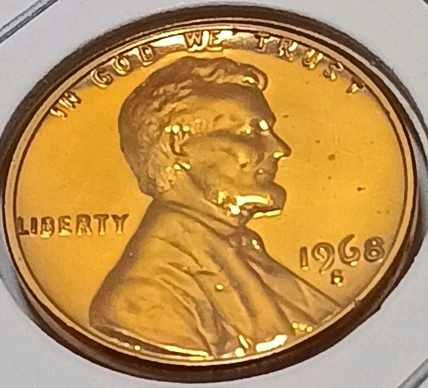 1968 S Proof Lincoln Memorial Penny In 2x2 Coin Flip ***FREE SHIPPING***