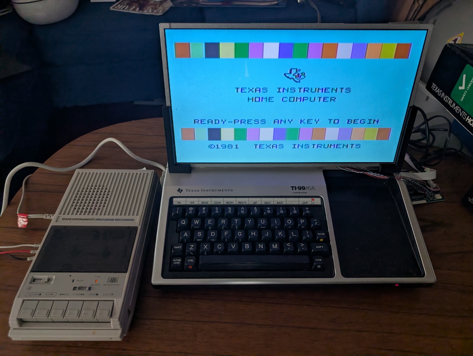 Texas Instruments TI-99/4a with Program Recorder