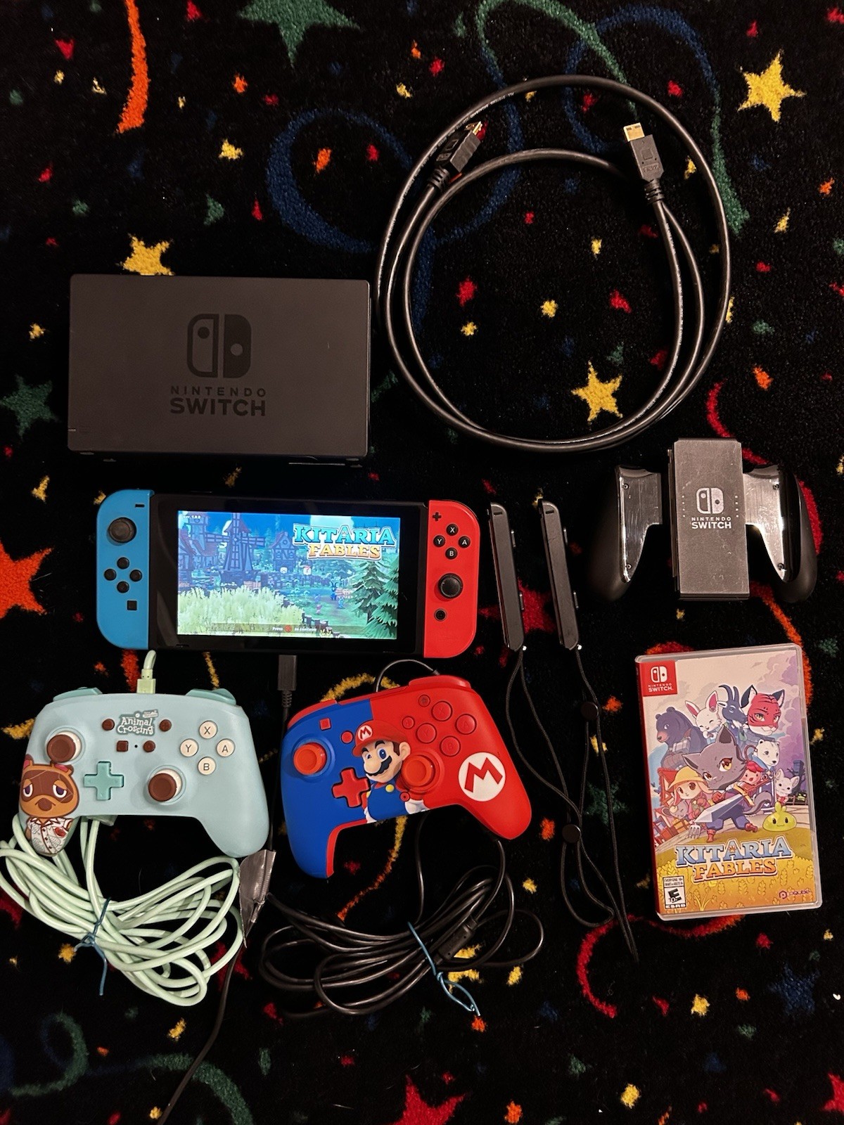 Nintendo Switch HAC-001 Console with Controllers, Dock, and Kitaria Fables