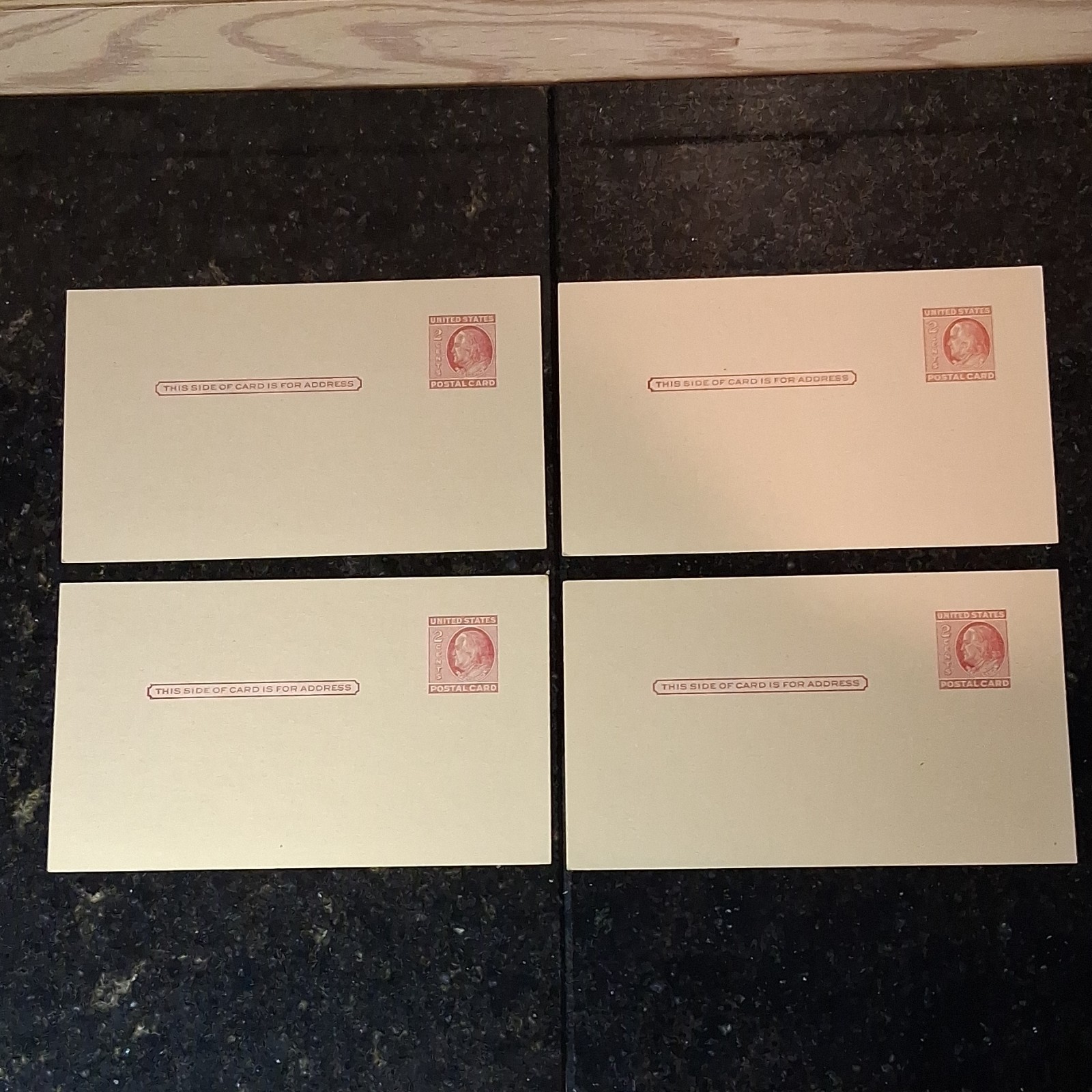 2 Cents Postal Card Postcard Unused US Franklin Printed Stamp Lot 3 Ephemera VTG