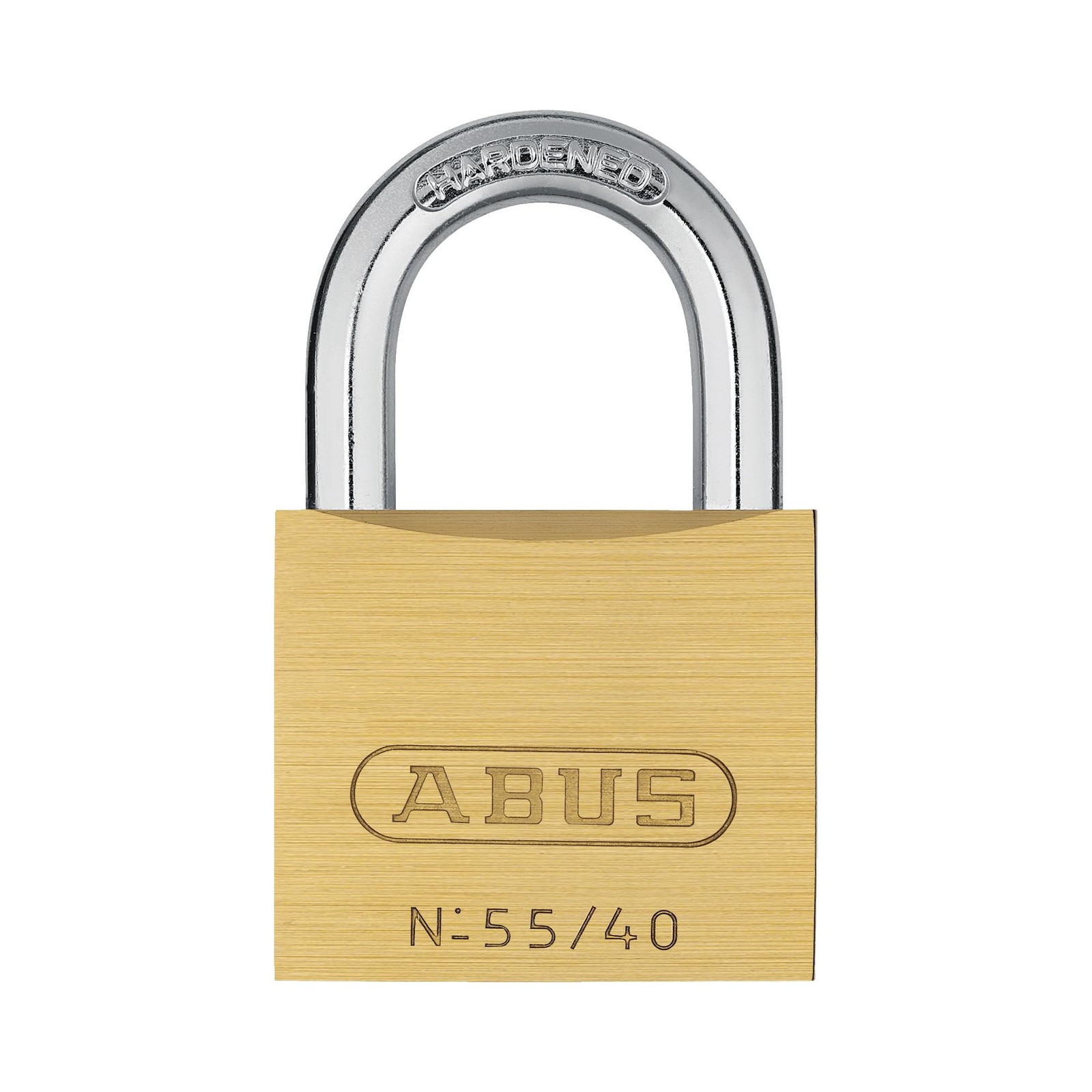 ABUS 55/40 Solid Brass Padlock with 2 Keys for School, Gym, 1.5-Inch, Silver 