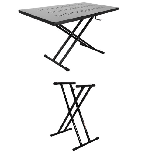 Liquid Stands Double Braced Keyboard Stand – Adjustable X Style – Black