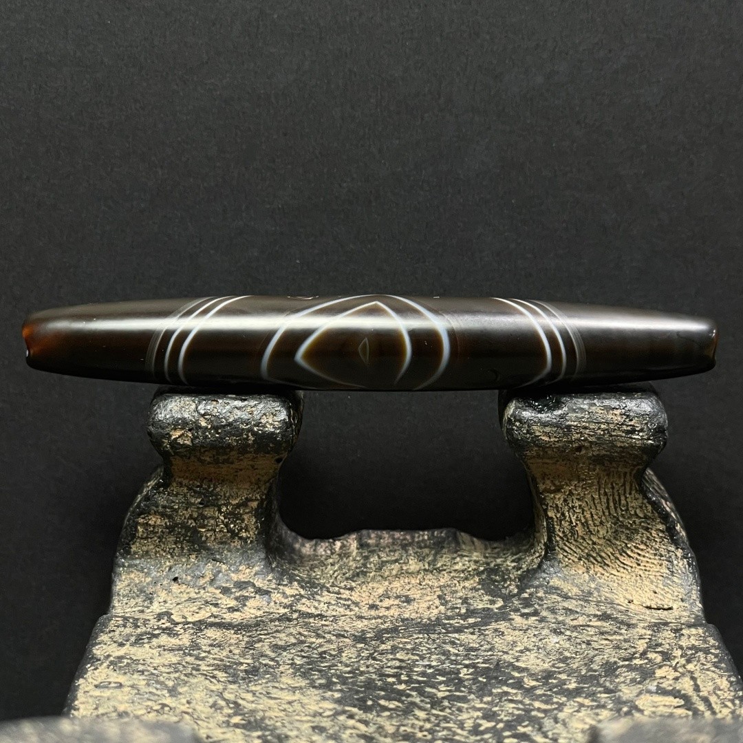 Tibetan Nepalese Himalayan Ancient agate Old Dzi Talisman  eye Beads Amulet 1