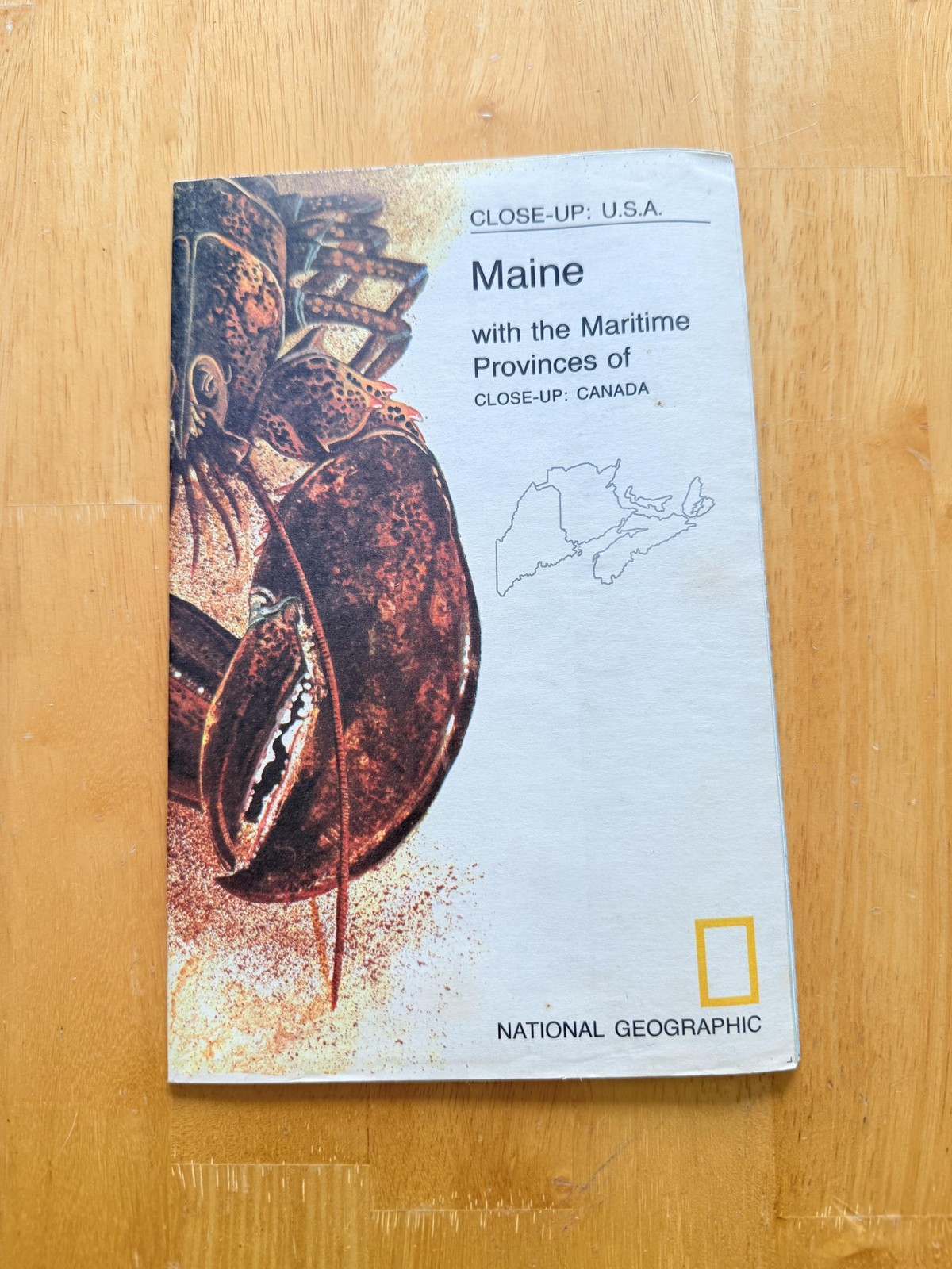 Vintage 1976 National Geographic Close-Up Maine Maritime Provinces Folded Map