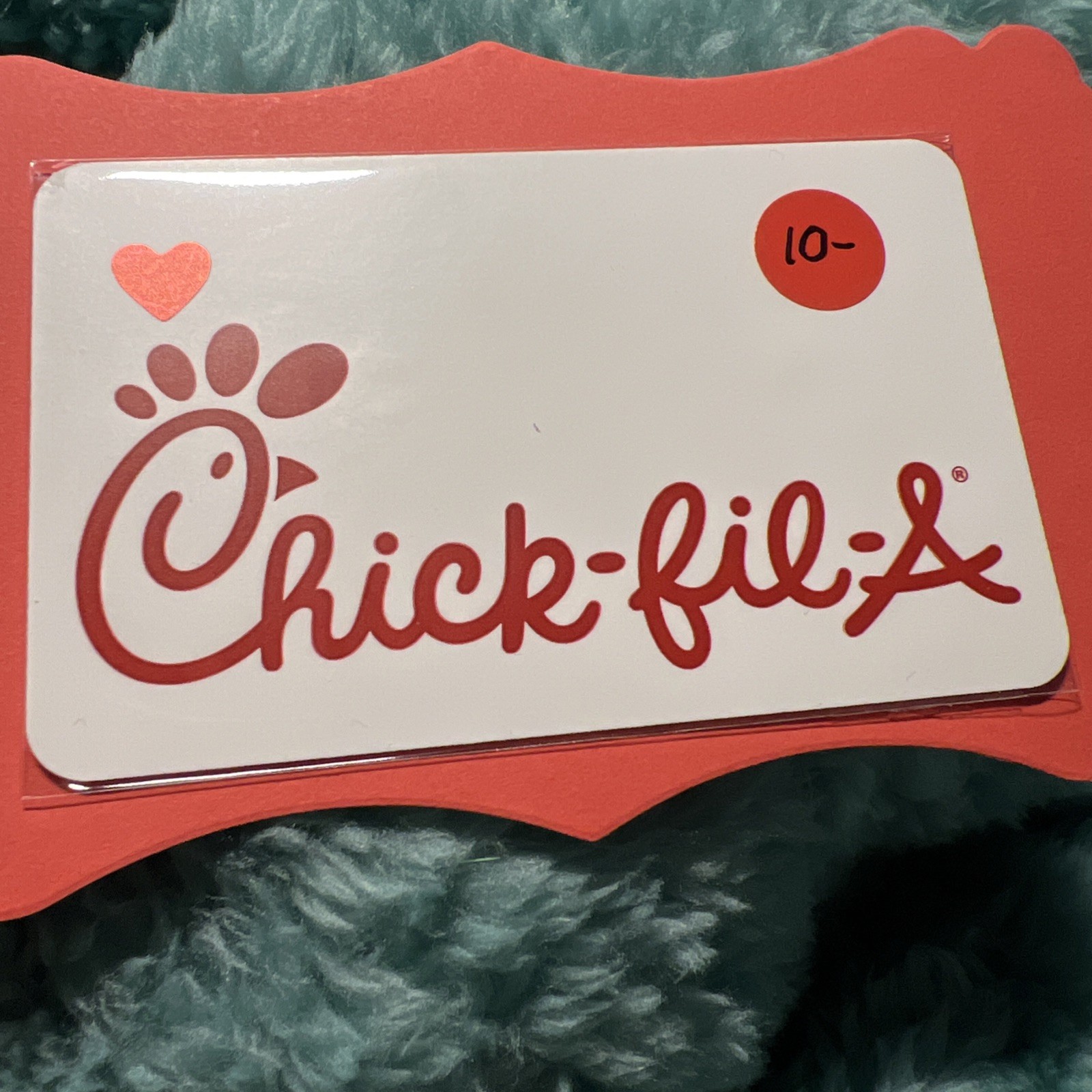 #169…$10.00 CHICK-FIL-A New Gift Card…..with protective sleeve ..yummy!