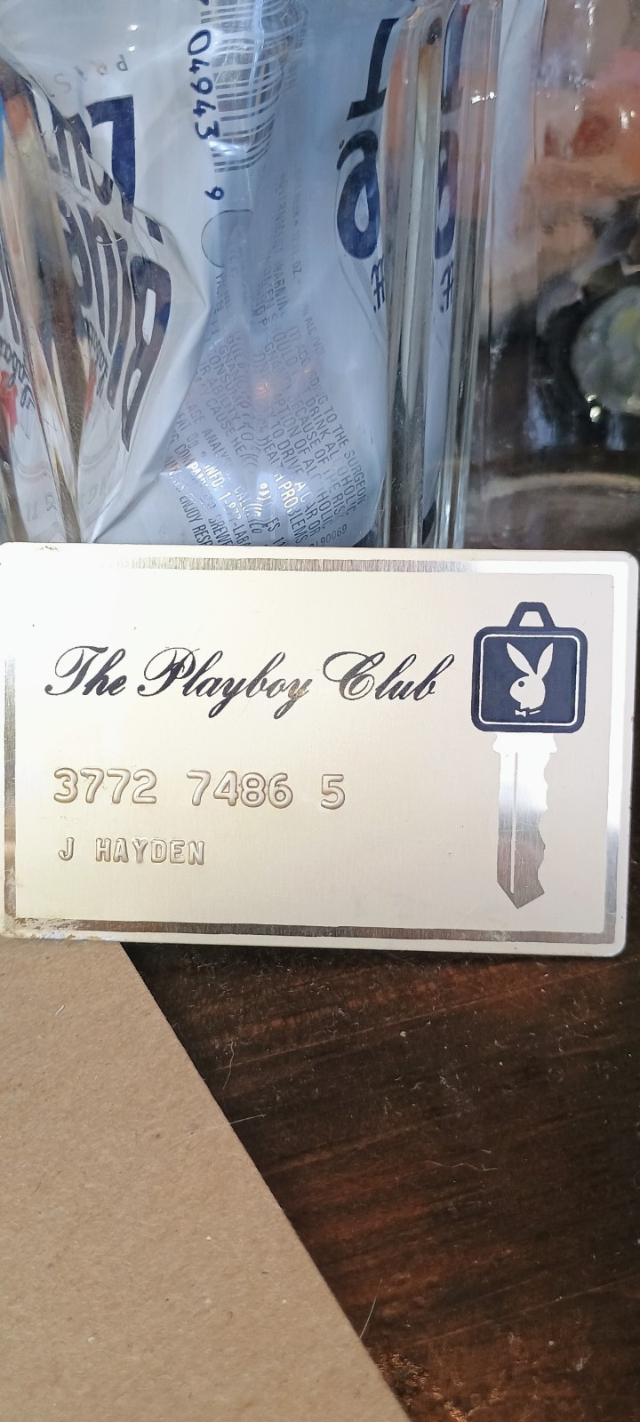 Playboy Rare Collectible Charge Card Silver White Membership Club Theme