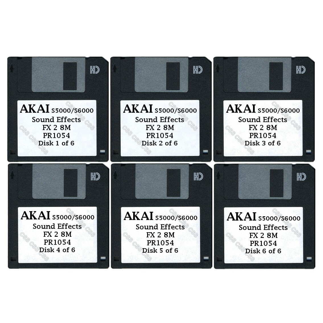 Akai S5000 / S6000 Six Floppy Disks Sound Effects FX 2 8M PR1054