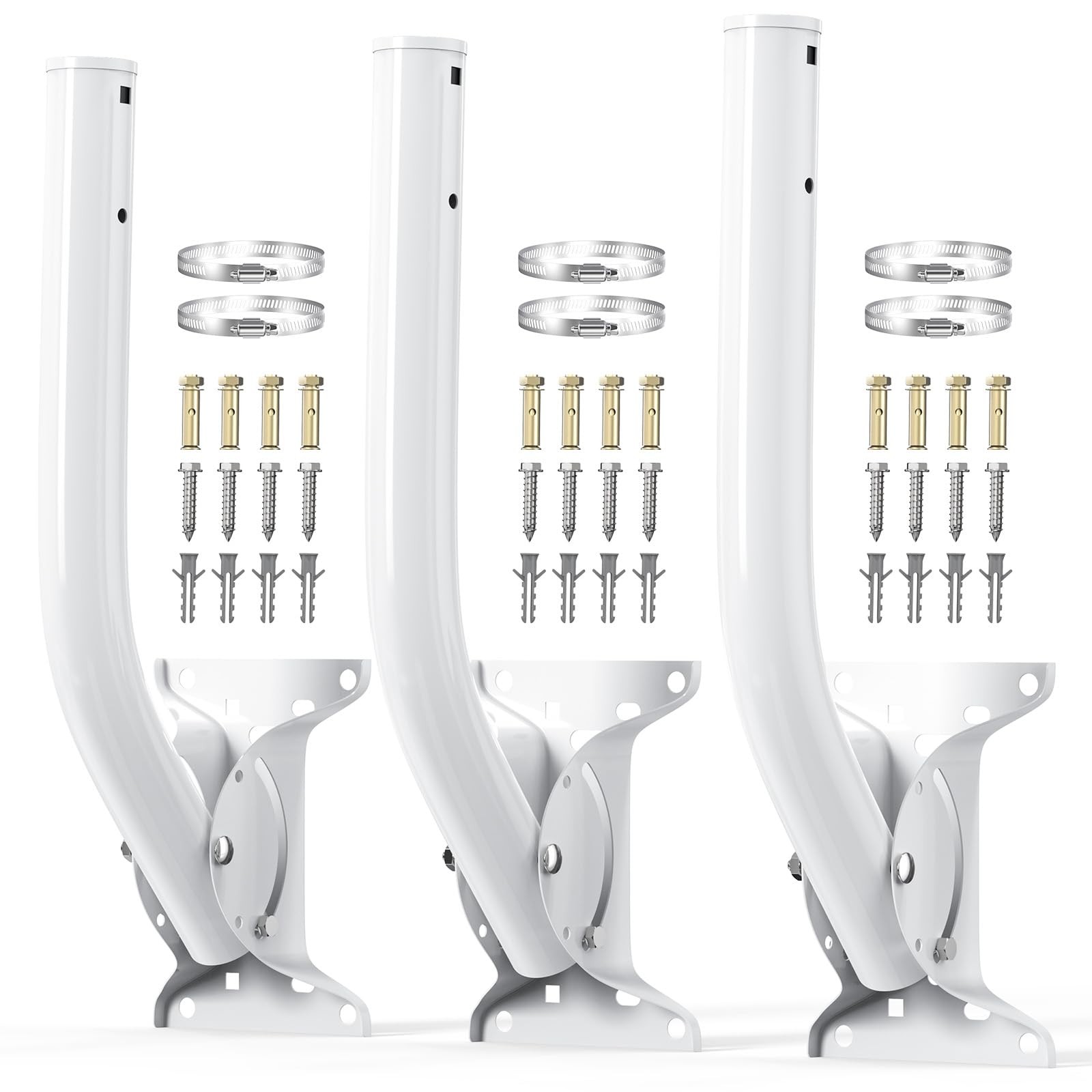 3pcs Universal Antenna Mounting Bracket for Wall Mounted /Hole Pole, Antenna ...