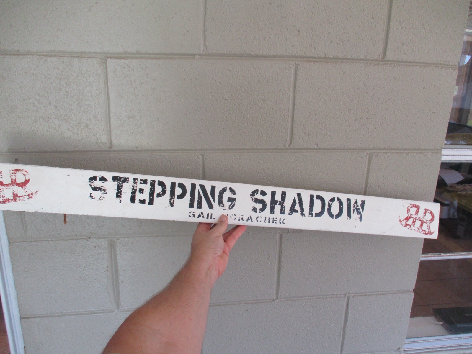 STEPPING SHADOW HORSE RANCH WOODEN SIGN GAIL VORACHER PROP.