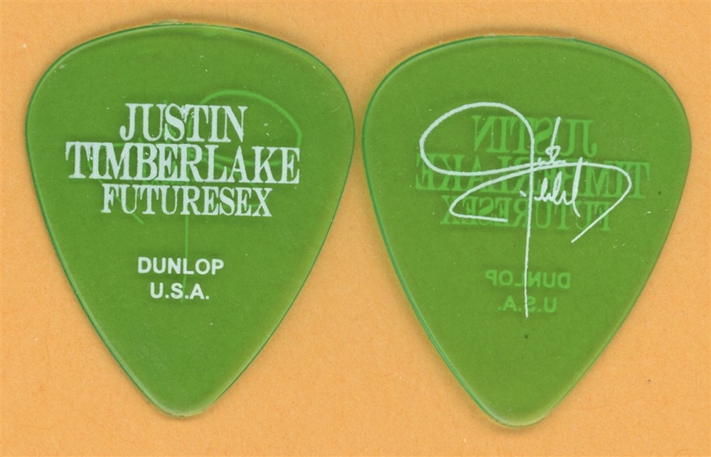 Justin Timberlake NSYNC Vintage Guitar Pick - 2007 Futuresex Tour
