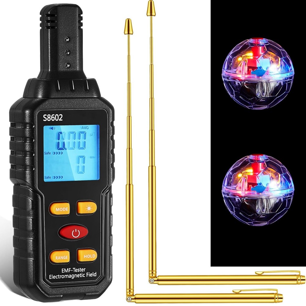 5-Piece Ghosthunting Equipment Kit 1 EMF  Detector 2 LED  Balls 2 Copper9984