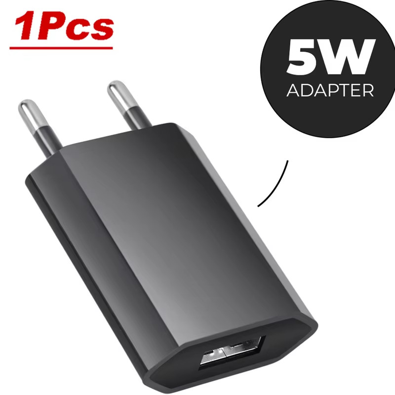 1/3/5Pcs 1A 5V Power Supply Adapter Power EU Plug Portable USB Port Adapter Trav