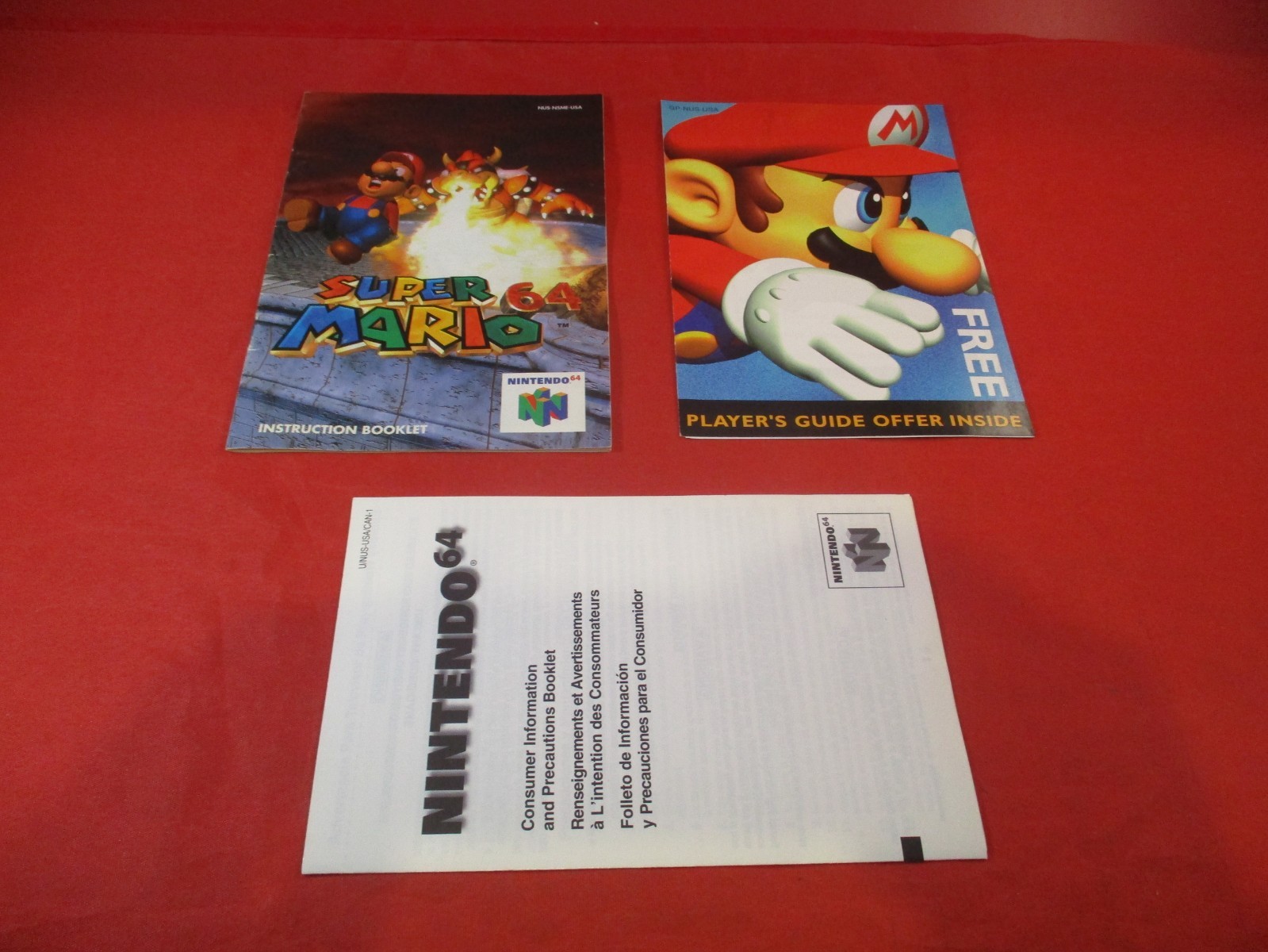 Super Mario 64 Nintendo 64 N64 Instruction Manual Booklet + Insert ONLY #K