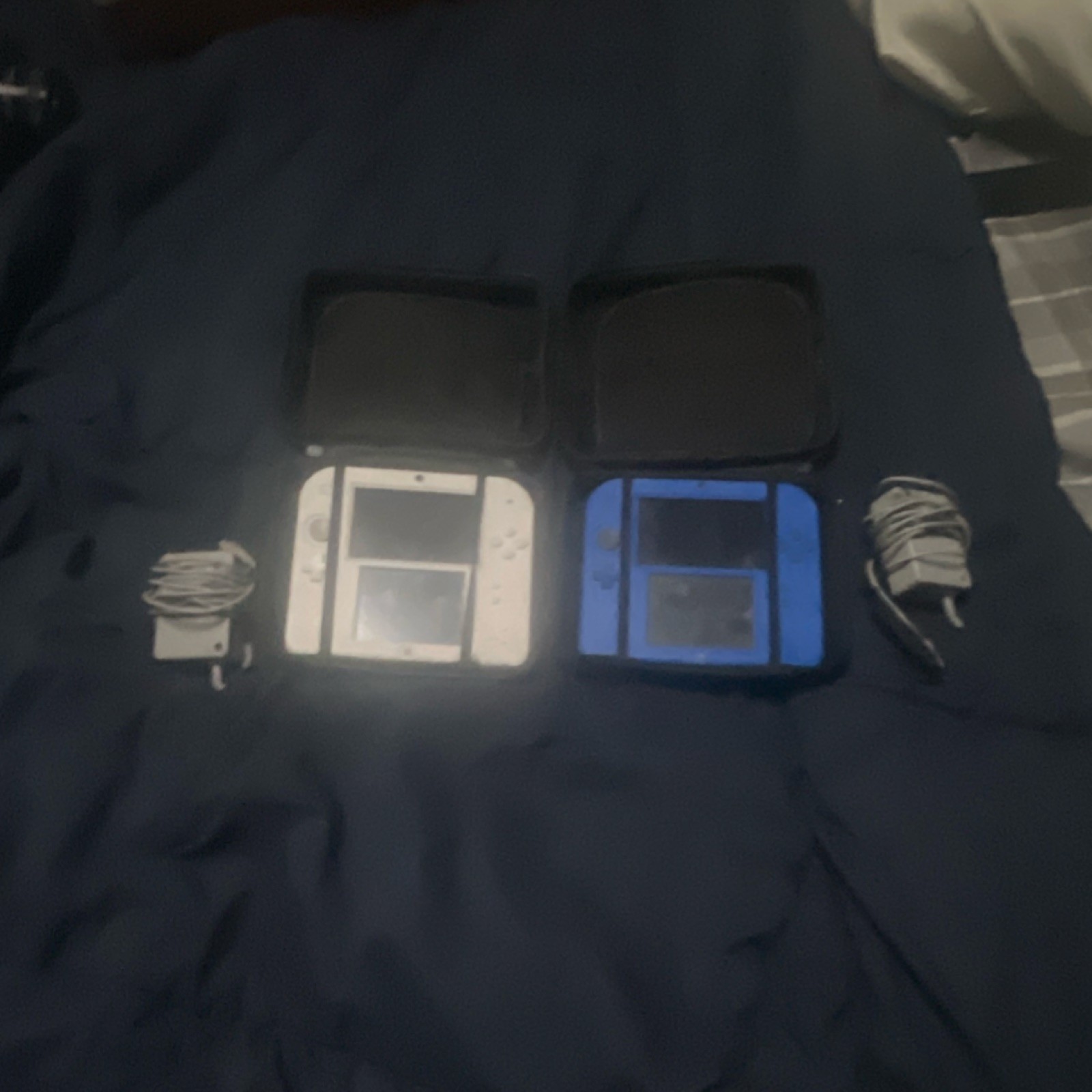 Nintendo 2DS Console Lot with Cases, Charging Docks, and AC Adapter