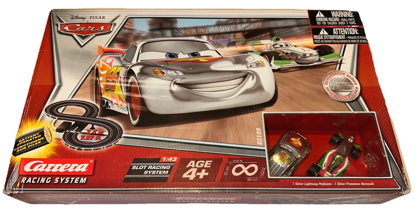 Disney Pixar Cars Carrerra Racing System Silver Racer Series New