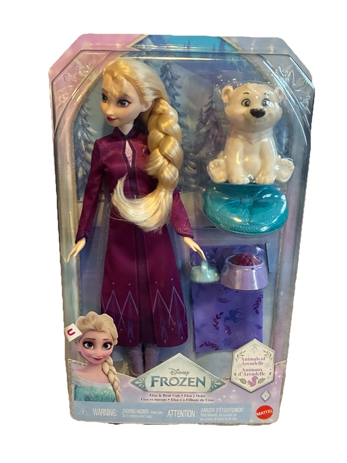 Disney Princess Elsa Fashion Doll & Polar Bear Cub