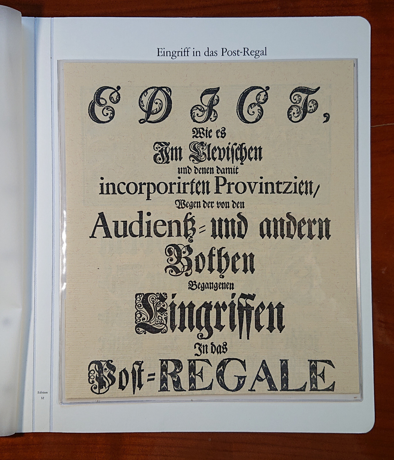 Vordruckblatt Mesh IN The Postregal Gesamtheit Landesherren 6. March 1732